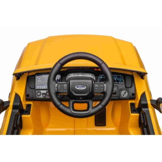 JOKO Elektrické Autíčko Ford Ranger LIFT, penové kolesá, kožené sedadlo, žlté