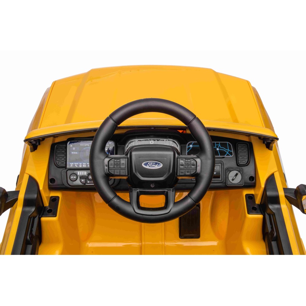 JOKO Elektrické Autíčko Ford Ranger LIFT, penové kolesá, kožené sedadlo, žlté
