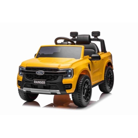 JOKO Elektrické Autíčko Ford Ranger LIFT, penové kolesá, kožené sedadlo, žlté