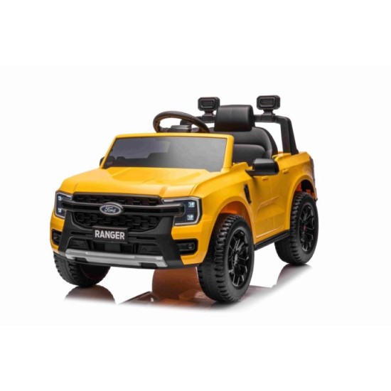 JOKO Elektrické Autíčko Ford Ranger LIFT, penové kolesá, kožené sedadlo, žlté