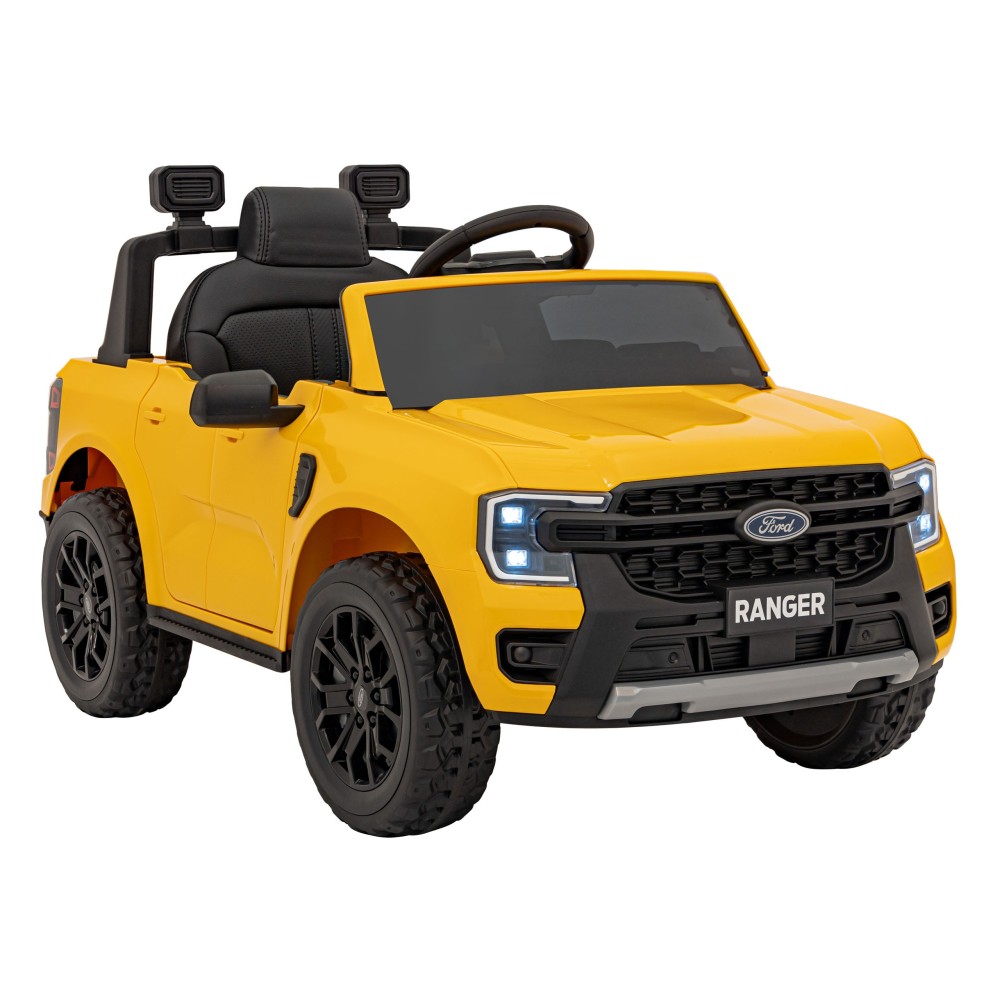 JOKO Elektrické Autíčko Ford Ranger LIFT, penové kolesá, kožené sedadlo, žlté