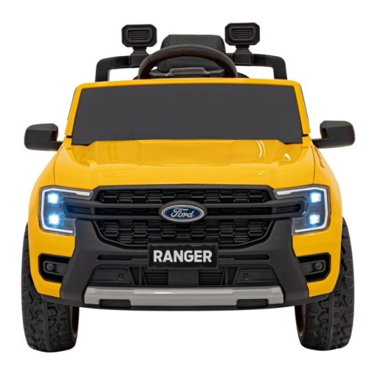 JOKO Elektrické Autíčko Ford Ranger LIFT, penové kolesá, kožené sedadlo, žlté
