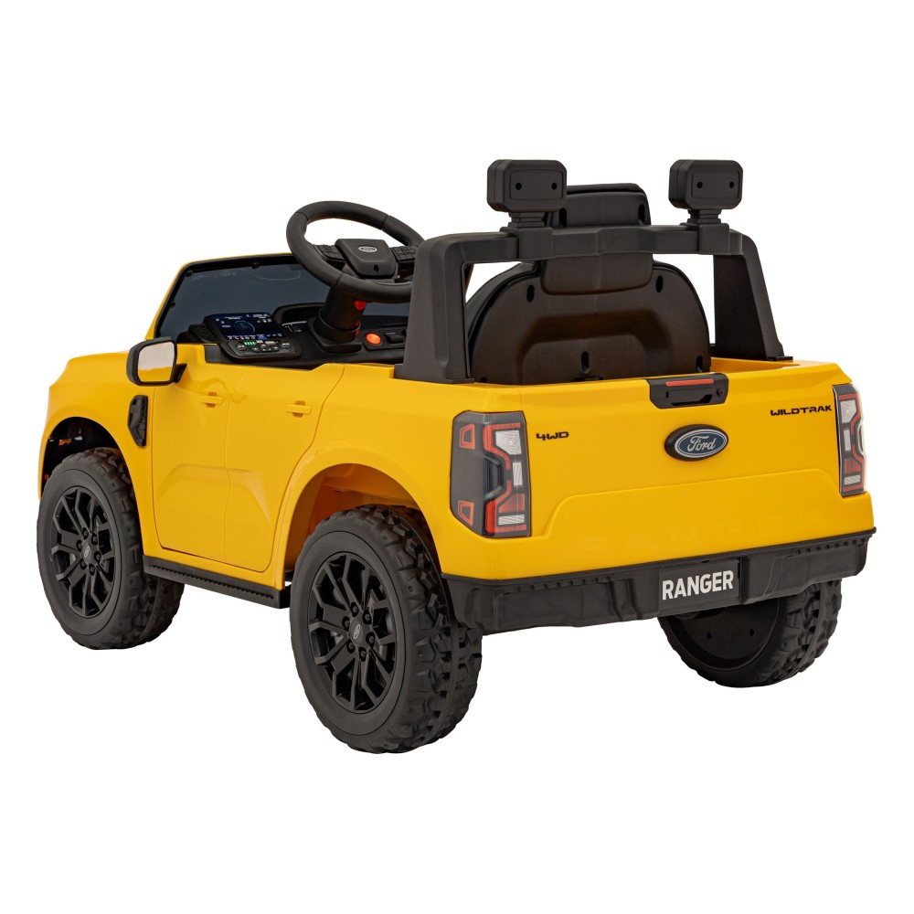 JOKO Elektrické Autíčko Ford Ranger LIFT, penové kolesá, kožené sedadlo, žlté
