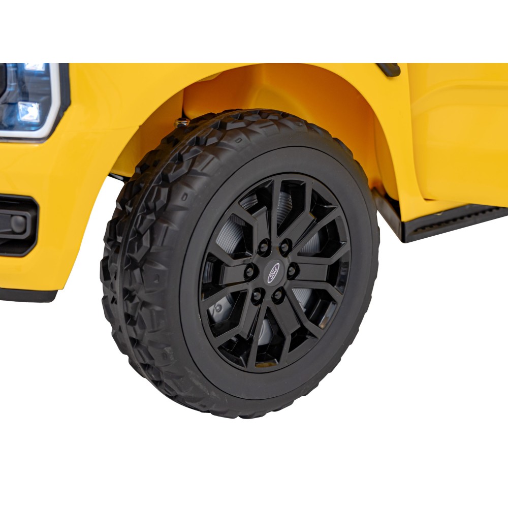 JOKO Elektrické Autíčko Ford Ranger LIFT, penové kolesá, kožené sedadlo, žlté