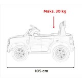 JOKO Elektrické Autíčko Ford Ranger LIFT, penové kolesá, kožené sedadlo, žlté