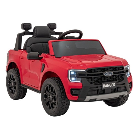 JOKO Elektrické Autíčko Ford Ranger LIFT, penové kolesá, kožené sedadlo, červené
