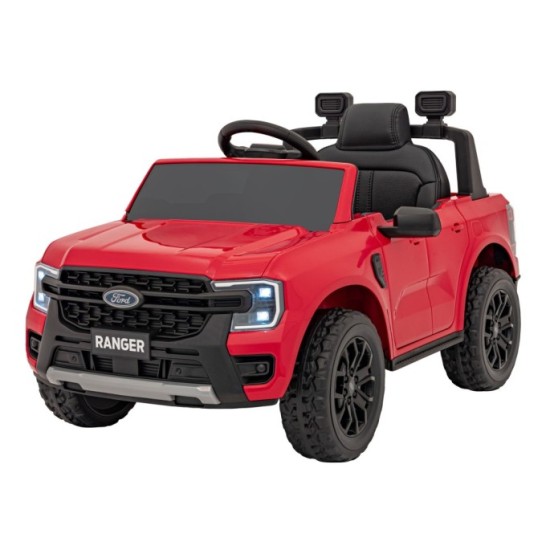 JOKO Elektrické Autíčko Ford Ranger LIFT, penové kolesá, kožené sedadlo, červené