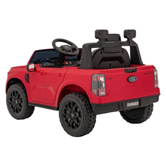 JOKO Elektrické Autíčko Ford Ranger LIFT, penové kolesá, kožené sedadlo, červené