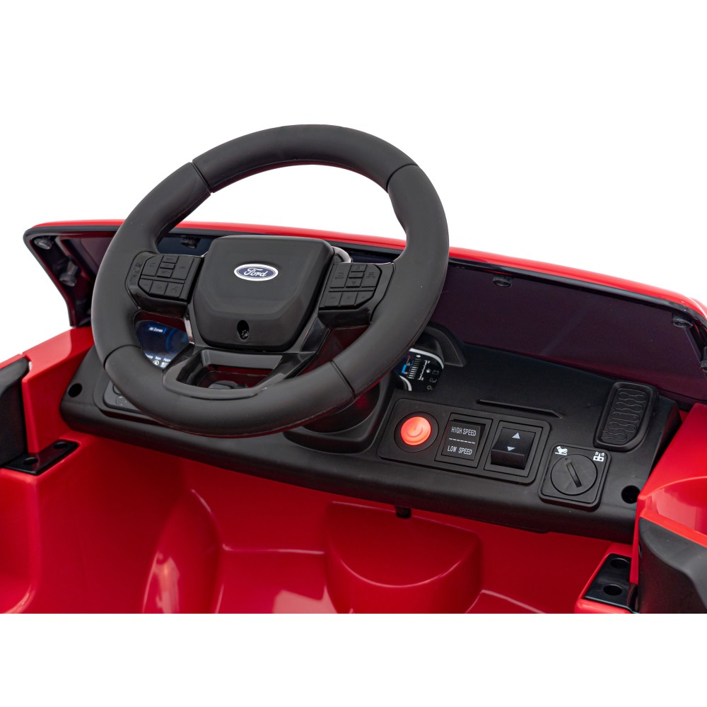 JOKO Elektrické Autíčko Ford Ranger LIFT, penové kolesá, kožené sedadlo, červené