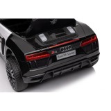 JOKO Elektrické autíčko AUDI R8 Polícia, penové kolesá, kožené sedadlo, čierne