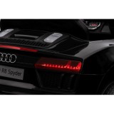 JOKO Elektrické autíčko AUDI R8 Polícia, penové kolesá, kožené sedadlo, čierne
