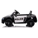 JOKO Elektrické autíčko AUDI R8 Polícia, penové kolesá, kožené sedadlo, čierne