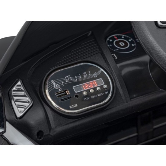 JOKO Elektrické autíčko AUDI R8 Polícia, penové kolesá, kožené sedadlo, čierne
