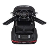 JOKO Elektrické autíčko AUDI R8 Polícia, penové kolesá, kožené sedadlo, čierne