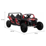 JOKO Elektrické autíčko Buggy ATV RACING UTV2000, 24V/15,6AH Li-ion batéria, Nosnosť 120kg, Nafukovacie kolesá, Kožené sedadlo, 