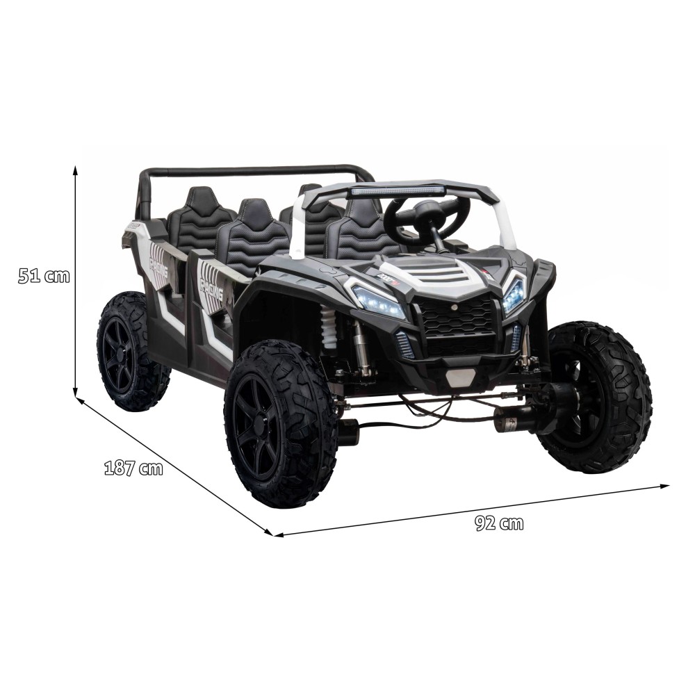JOKO Elektrické autíčko Buggy ATV RACING UTV2000, 24V/15,6AH Li-ion batéria, Nosnosť 120kg, Nafukovacie kolesá, Kožené sedadlo, 
