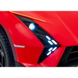 JOKO Elektrické autíčko Lamborghini Invencible 4x4, penové kolesá, kožené sedadlo, červené