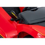 JOKO Elektrické autíčko Lamborghini Invencible 4x4, penové kolesá, kožené sedadlo, červené