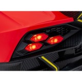 JOKO Elektrické autíčko Lamborghini Invencible 4x4, penové kolesá, kožené sedadlo, červené