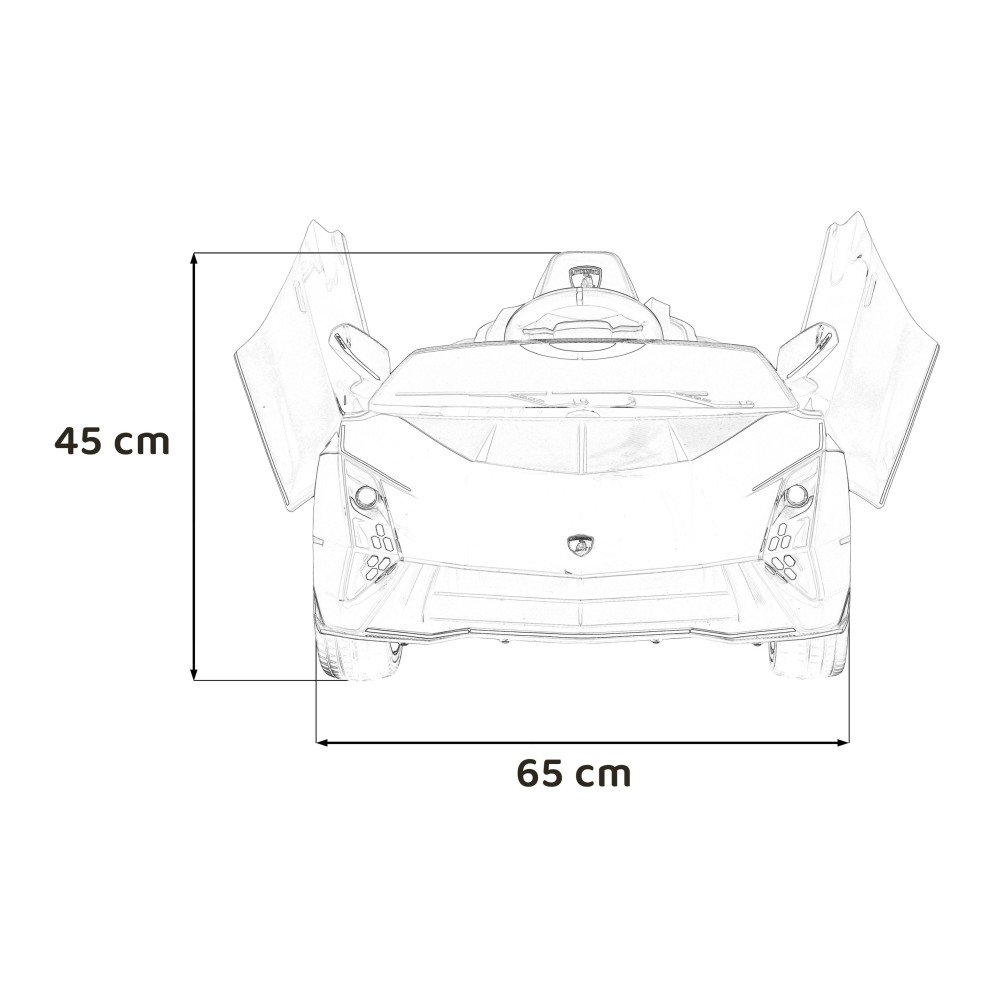 JOKO Elektrické autíčko Lamborghini Invencible 4x4, penové kolesá, kožené sedadlo, červené
