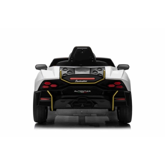JOKO Elektrické autíčko Lamborghini Invencible 4x4, penové kolesá, kožené sedadlo, biele