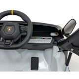 JOKO Elektrické autíčko Lamborghini Invencible 4x4, penové kolesá, kožené sedadlo, biele