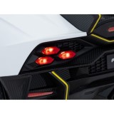 JOKO Elektrické autíčko Lamborghini Invencible 4x4, penové kolesá, kožené sedadlo, biele
