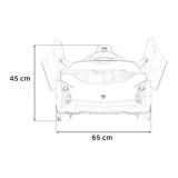 JOKO Elektrické autíčko Lamborghini Invencible 4x4, penové kolesá, kožené sedadlo, biele