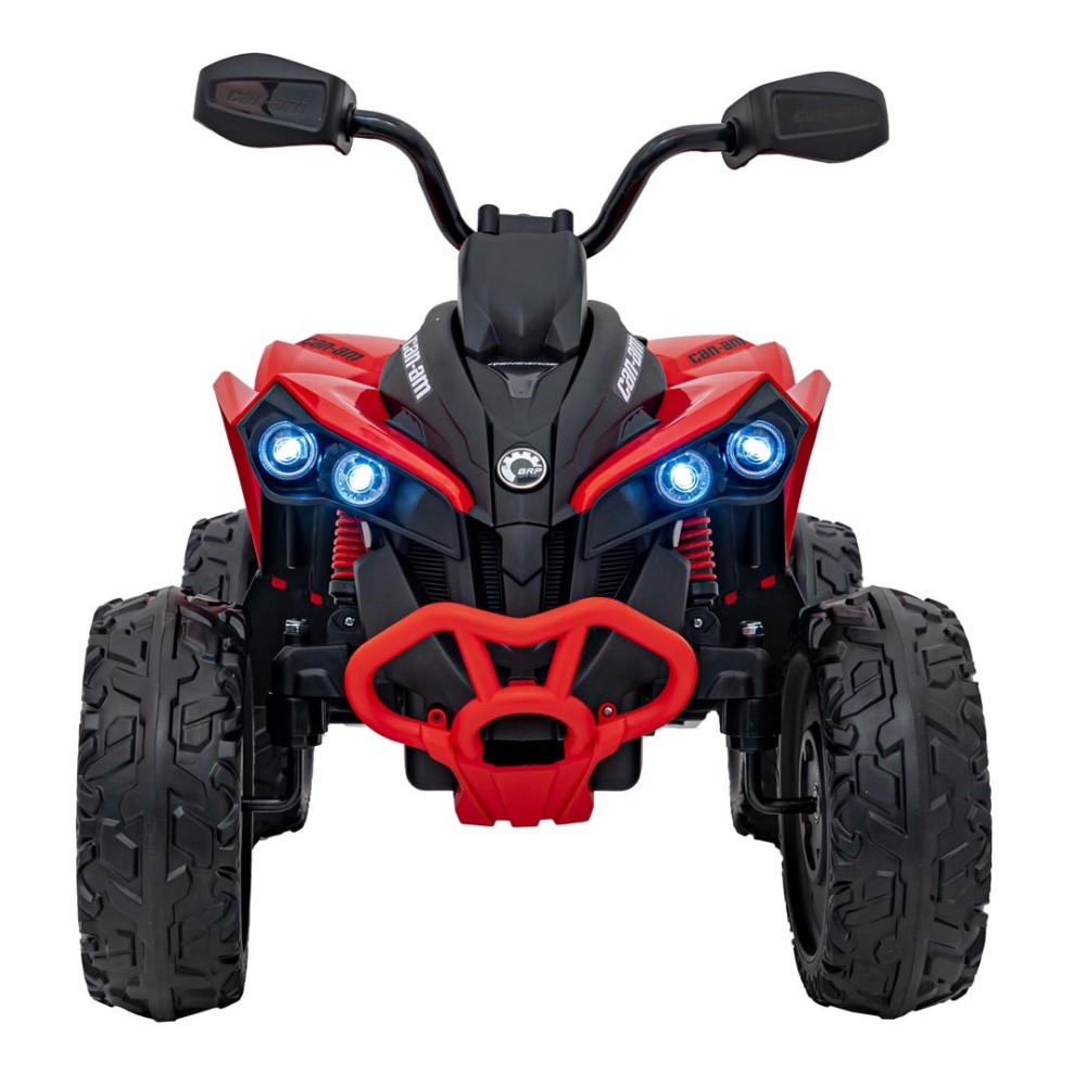 JOKO Elektrická Štvorkolka Maverick ATV 2x200W 24V, kožené sedadlo, penové kolesá, FM rádio, červená