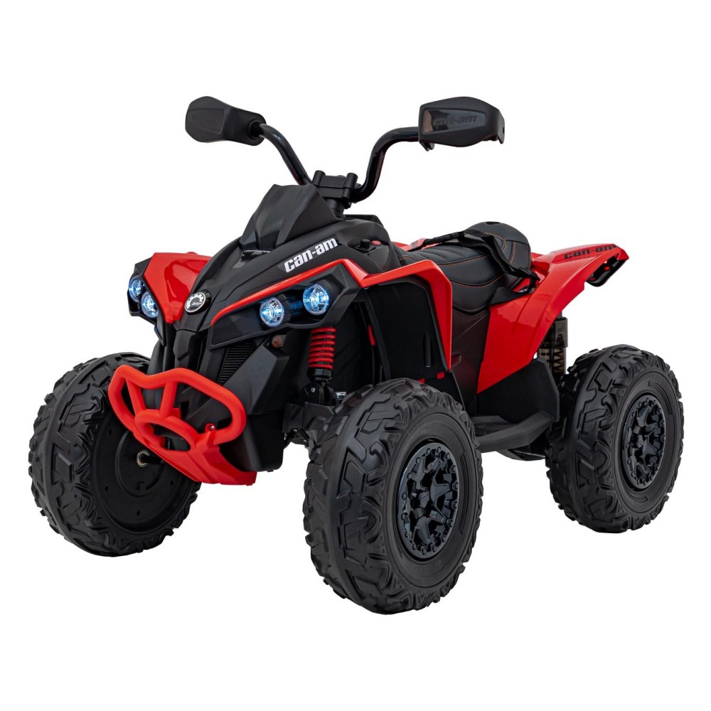 JOKO Elektrická Štvorkolka Maverick ATV 2x200W 24V, kožené sedadlo, penové kolesá, FM rádio, červená