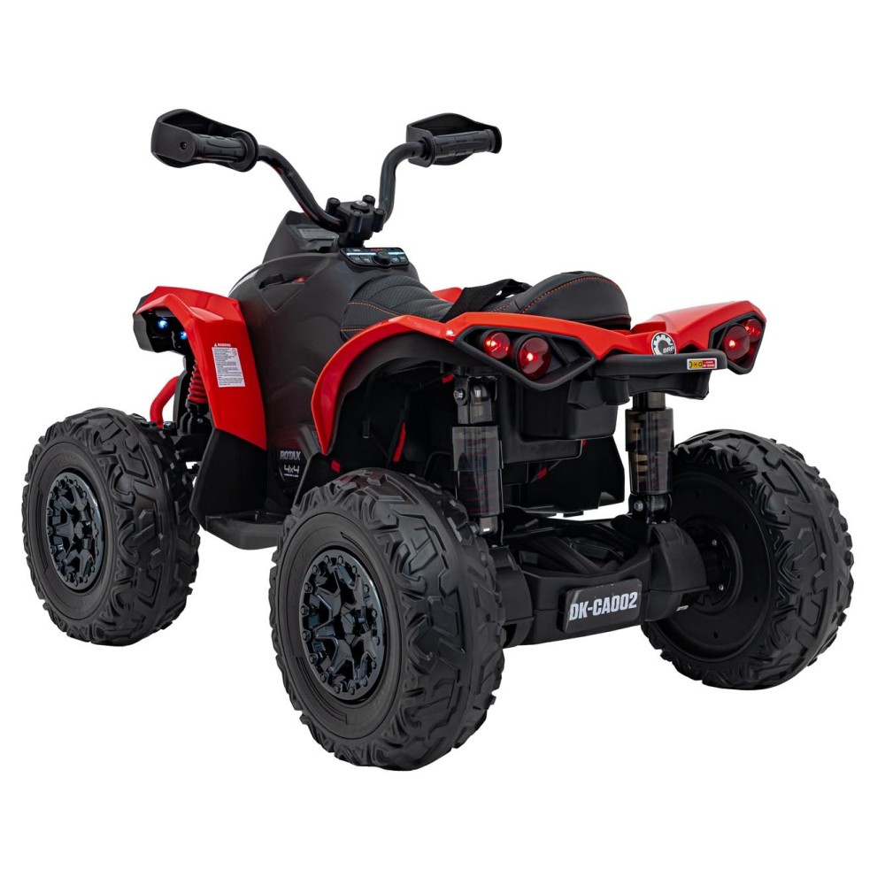 JOKO Elektrická Štvorkolka Maverick ATV 2x200W 24V, kožené sedadlo, penové kolesá, FM rádio, červená
