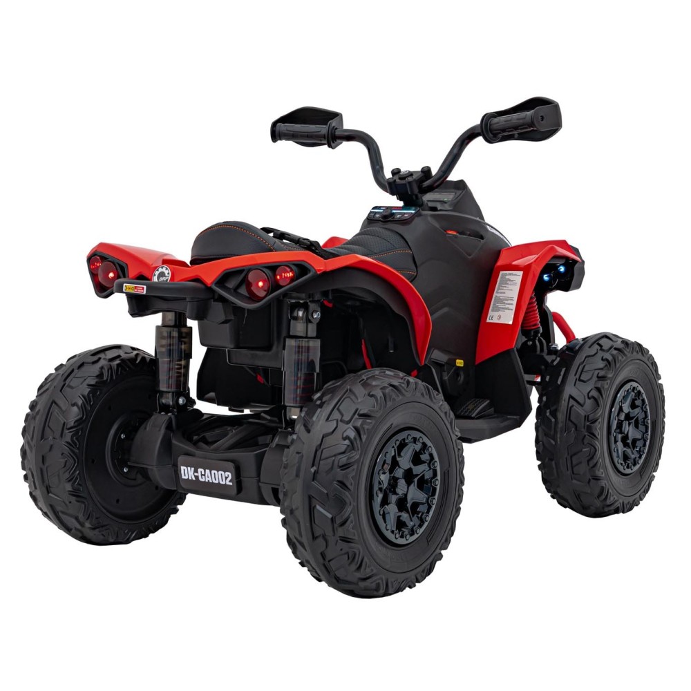 JOKO Elektrická Štvorkolka Maverick ATV 2x200W 24V, kožené sedadlo, penové kolesá, FM rádio, červená