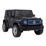 JOKO Elektrické Autíčko Mercedes Benz EQG 4x4, penové kolesá, kožené sedadlo, Prídavné LED svetlá, čierne