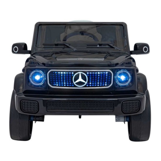 JOKO Elektrické Autíčko Mercedes Benz EQG 4x4, penové kolesá, kožené sedadlo, Prídavné LED svetlá, čierne