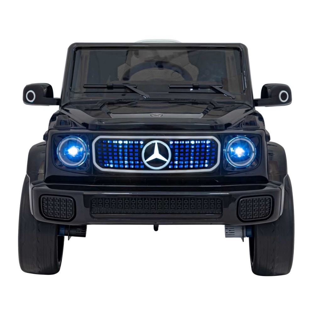 JOKO Elektrické Autíčko Mercedes Benz EQG 4x4, penové kolesá, kožené sedadlo, Prídavné LED svetlá, čierne