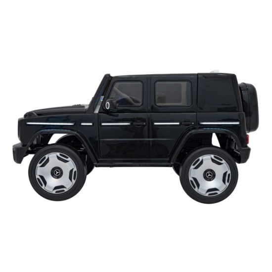 JOKO Elektrické Autíčko Mercedes Benz EQG 4x4, penové kolesá, kožené sedadlo, Prídavné LED svetlá, čierne