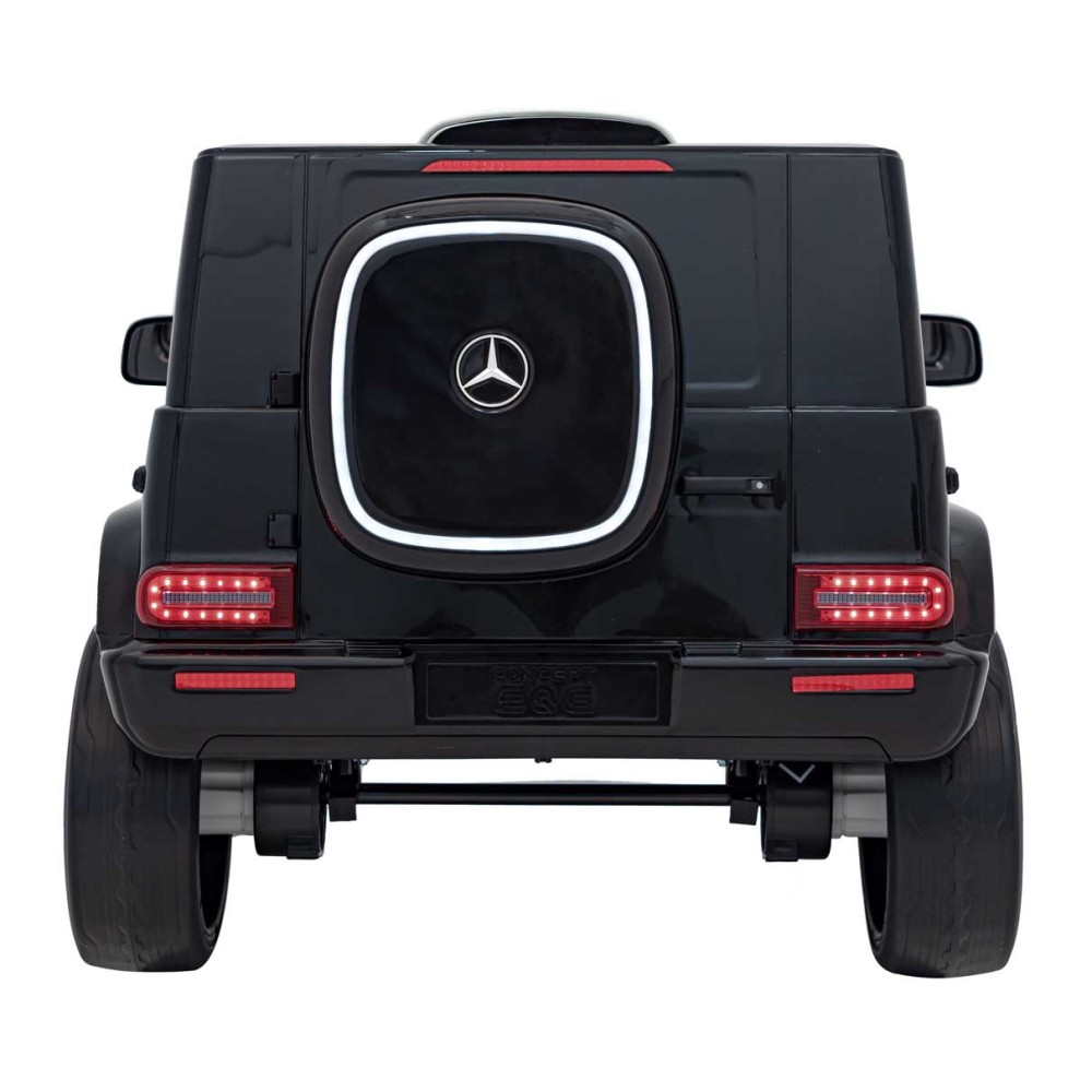 JOKO Elektrické Autíčko Mercedes Benz EQG 4x4, penové kolesá, kožené sedadlo, Prídavné LED svetlá, čierne