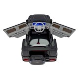 JOKO Elektrické Autíčko Mercedes Benz EQG 4x4, penové kolesá, kožené sedadlo, Prídavné LED svetlá, čierne