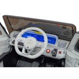 JOKO Elektrické Autíčko Mercedes Benz EQG 4x4, penové kolesá, kožené sedadlo, Prídavné LED svetlá, čierne