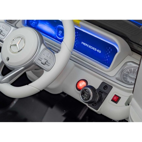 JOKO Elektrické Autíčko Mercedes Benz EQG 4x4, penové kolesá, kožené sedadlo, Prídavné LED svetlá, čierne