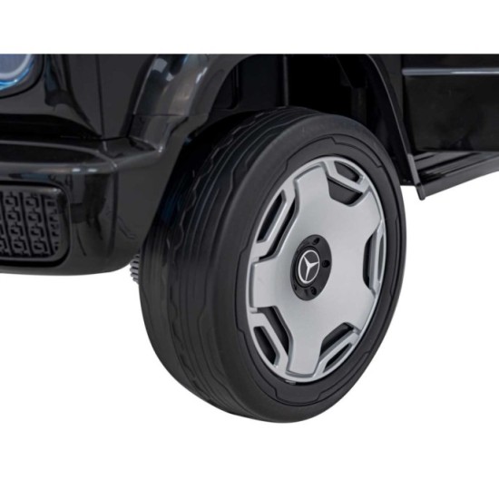 JOKO Elektrické Autíčko Mercedes Benz EQG 4x4, penové kolesá, kožené sedadlo, Prídavné LED svetlá, čierne