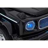 JOKO Elektrické Autíčko Mercedes Benz EQG 4x4, penové kolesá, kožené sedadlo, Prídavné LED svetlá, čierne