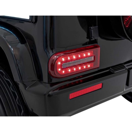 JOKO Elektrické Autíčko Mercedes Benz EQG 4x4, penové kolesá, kožené sedadlo, Prídavné LED svetlá, čierne