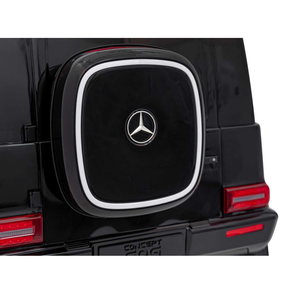 JOKO Elektrické Autíčko Mercedes Benz EQG 4x4, penové kolesá, kožené sedadlo, Prídavné LED svetlá, čierne
