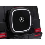JOKO Elektrické Autíčko Mercedes Benz EQG 4x4, penové kolesá, kožené sedadlo, Prídavné LED svetlá, čierne