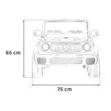 JOKO Elektrické Autíčko Mercedes Benz EQG 4x4, penové kolesá, kožené sedadlo, Prídavné LED svetlá, čierne