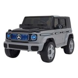 JOKO Elektrické Autíčko Mercedes Benz EQG 4x4, penové kolesá, kožené sedadlo, Prídavné LED svetlá, sivé