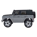 JOKO Elektrické Autíčko Mercedes Benz EQG 4x4, penové kolesá, kožené sedadlo, Prídavné LED svetlá, sivé