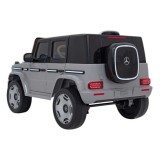 JOKO Elektrické Autíčko Mercedes Benz EQG 4x4, penové kolesá, kožené sedadlo, Prídavné LED svetlá, sivé