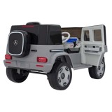 JOKO Elektrické Autíčko Mercedes Benz EQG 4x4, penové kolesá, kožené sedadlo, Prídavné LED svetlá, sivé